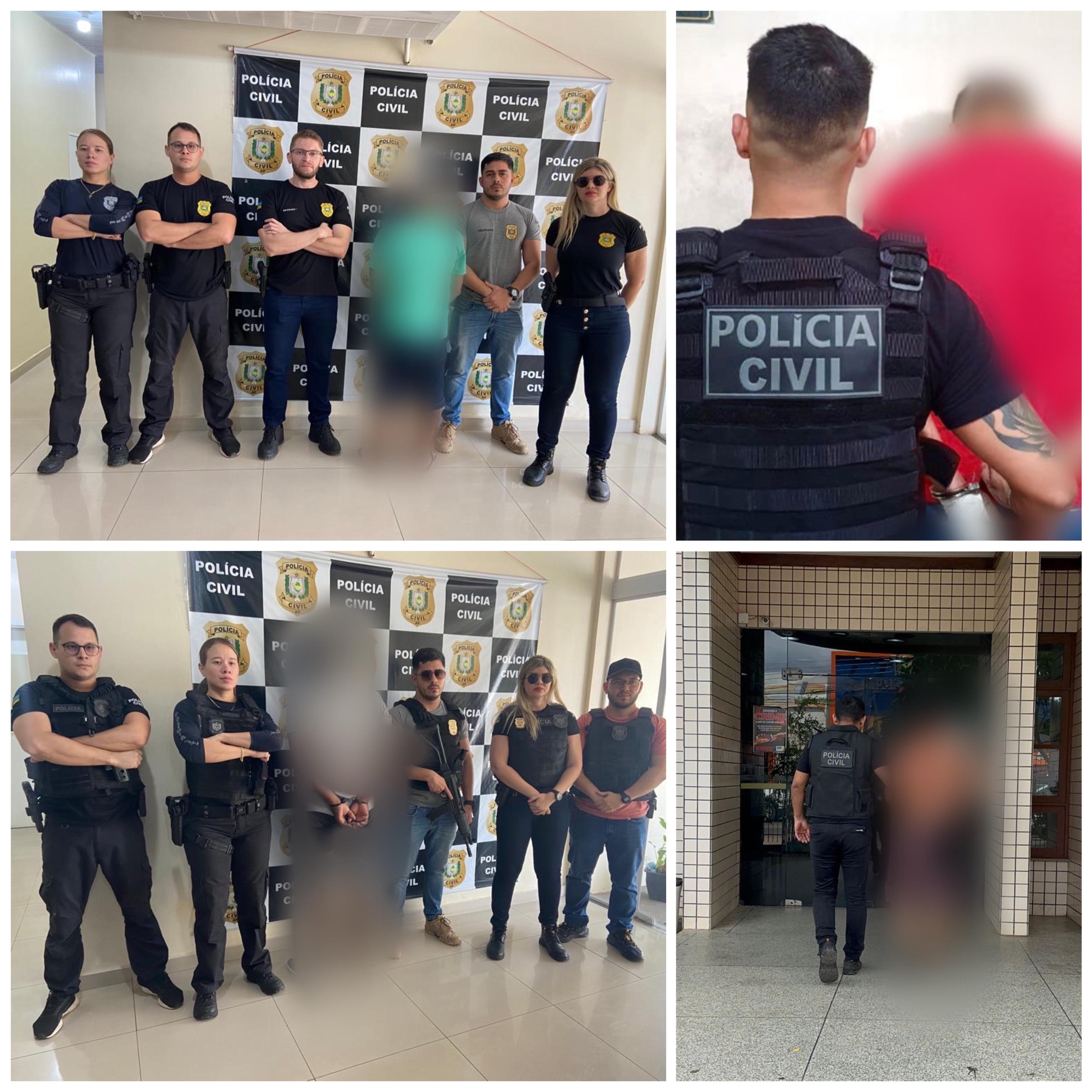 EM MACAPÁ, POLÍCIA CIVIL  PRENDE QUATRO INDIVÍDUOS POR DESCUMPRIMENTO DE MEDIDA PROTETIVA DE URGÊNCIA, ESTUPRO DE VULNERÁVEL, ROUBO E RESISTÊNCIA 